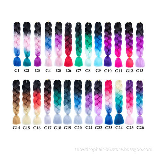 Hot Sale Wholesale Cheap Rich Braid Synthetic Size Crochet Hair Braids Braiding Hair Jumbo Two Tone